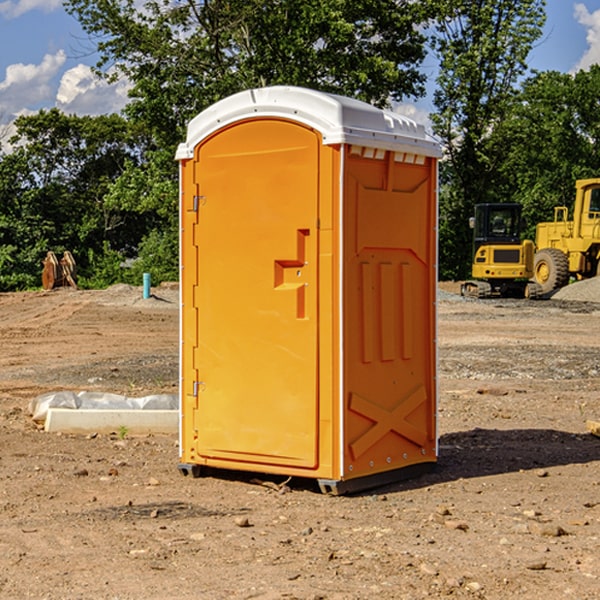 can i customize the exterior of the portable restrooms with my event logo or branding in Baird